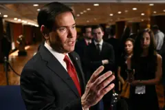 Rubio speaking to press