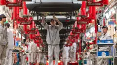中国の自動車組立ライン