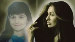 Колаж - фото Заріни в дорослому віці та в дитинстві