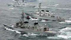 Совместные учения Японии, США и Индии (архивное фото)