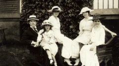 A família Hughes, em 1916