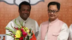 लिएंडर पेस और किरेन रिजिजू