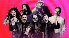 Коллаж с изображениями артистов-фаворитов Евровидения-2025.