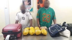 NDLEA arrests  cleaner Ohiagu Sunday at Lagos Airport Ikeja Lagos