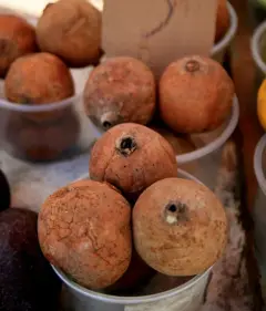 Várias frutas dentro de potes