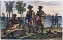 Habitantes de Cabo Verde, segundo uma ilustração de 1856