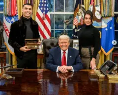 Kiristaanoo Roonaaldoo kaadhimaa isaa Joorjiinaa waliin Waashingitanitti Tiraamp waliin wal argan