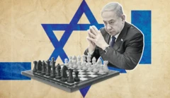 نتنياهو يلعب الشطرنج 