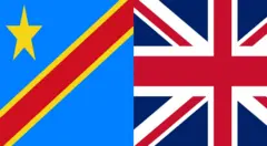 amabendera ya DRC n'Ubwongereza 