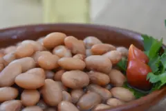 Recipiente com feijão