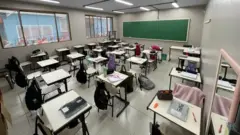 sala de aula na Escola Municipal João de Zorzi