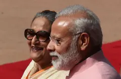 નરેન્દ્ર મોદી અને શેખ હસીના 