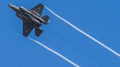 F-35 fighter jet in flight