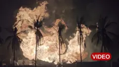 డాక్టర్ బీఆర్ అంబేడ్కర్ కోనసీమ జిల్లా, మలికిపురం మండలం, ఇరుసుమండ గ్రామం, ఓఎన్జీసీ,గ్యాస్ లీక్, మంటలు