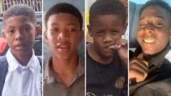 Fotografías de Steven Medina, de 11 años, Saúl Arboleda de 15, y los hermanos Ismael y Josué Arroyo, de 15 y 14 años.