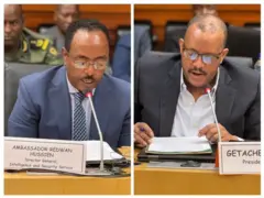 ሬድዋን ሑሴን (ጸጋም) ጌታቸው ረዳ (የማን) ኣብ ኣደራሽ ሕብረት ኣፍሪቃ፡ ኣዲስ ኣበባ
