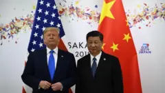 Donald Trump e Xi Jinping em 2019