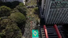 Vista aérea da avenida Paulista, em São Paulo