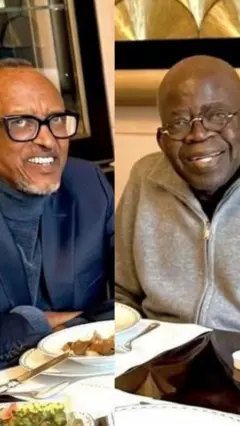 Foto Onyeisiala Naịjirịa Bola Tinubu na Onyeisiala Paul Kagame