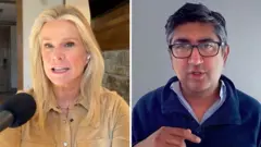 凱蒂·凱（Katty Kay，左）與領英首席經濟機會總監阿尼許·拉曼（Aneesh Raman，右）