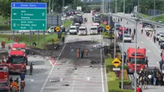 ဂျက်လေယာဥ်ငယ်ပျက်ကျခဲ့တဲ့ အဝေးပြေးလမ်းမကြီး