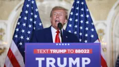 Donald Trump makes a speech in Florida
