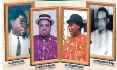 Edward Kobani, Albert Bade, Samuel Orage, ati Theophilus Orage, awọn oloye Ogoni mẹrin
