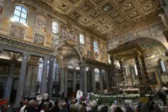 O interior da Basílica de Santa Maria Maior