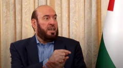 Qondaala Hamaas yeroo ammaa garecha bakka bu'uun marii nageenyaa irratti hirmaataa jiru Mohammad Nazzal