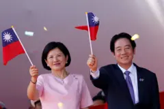 ထိုင်ဝမ်အမျိုးသားနေ့က သမ္မတလိုင်နဲ့ သမ္မတကတော်