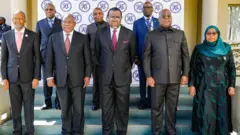 Bamwe mu bategetsi bo muri SADC bitabiriye inama yo ku wa mbere