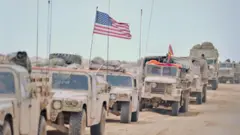 1991年將伊拉克軍隊驅逐出科威特的軍事行動期間的美軍車輛