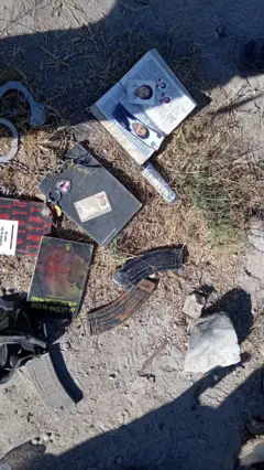 Vários objetos encontrados no "Rancho Izaguirre"