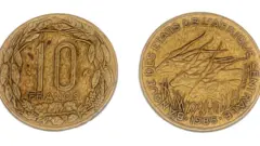 Pieces of 10 francs coins
