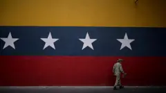 جدارية بألوان العلم الفنزويلي