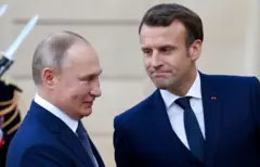 プーチンとマクロンの2019年の会議