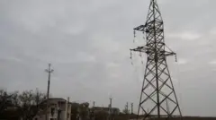 Igiti c'umuyagankuba cononekaye i Kherson muri Ukraine (ifoto yo mu kw'itariki 9 ukwezi kwa cumi na rimwe)