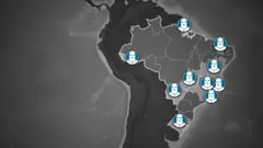 Mapa do Brasil mostra os estados onde facção está 