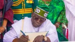 Aworan aarẹ Bola Tinubu