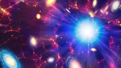 รูปดาวระเบิดสีแดง-ฟ้า