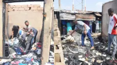 Aworan ìjàmbá iná ṣẹlẹ̀ l'Ọ́jà tuntun n'Ilorin