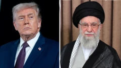 ایت الله خامنه‌ای و دونالد ترامپ 