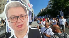 Трафарет с изображением Александра Вучича