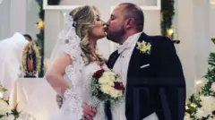 Catalina y Jorge el día de su boda en 2021