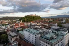 Imagem de prédios em Liubliana