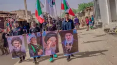 Members of di Shia Islamic sect for Nigeria dey protest di killing of Iran Supreme Leader, Ayatollah Ali Khamenei