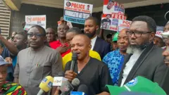 Joe Ajaero and Nigeria Labour Congress members