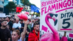 Protesta en Albania