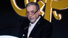 İran Dışişleri Bakanı Abbas Arakçi, Doha'da konuşma yapıyor, 7 Şubat 2026.