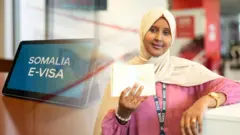 Fardowsa Hanshi oo dhawaan u safartay Soomaaliya ayaa caqabado kala kulantay nidaamka e-VISA. 